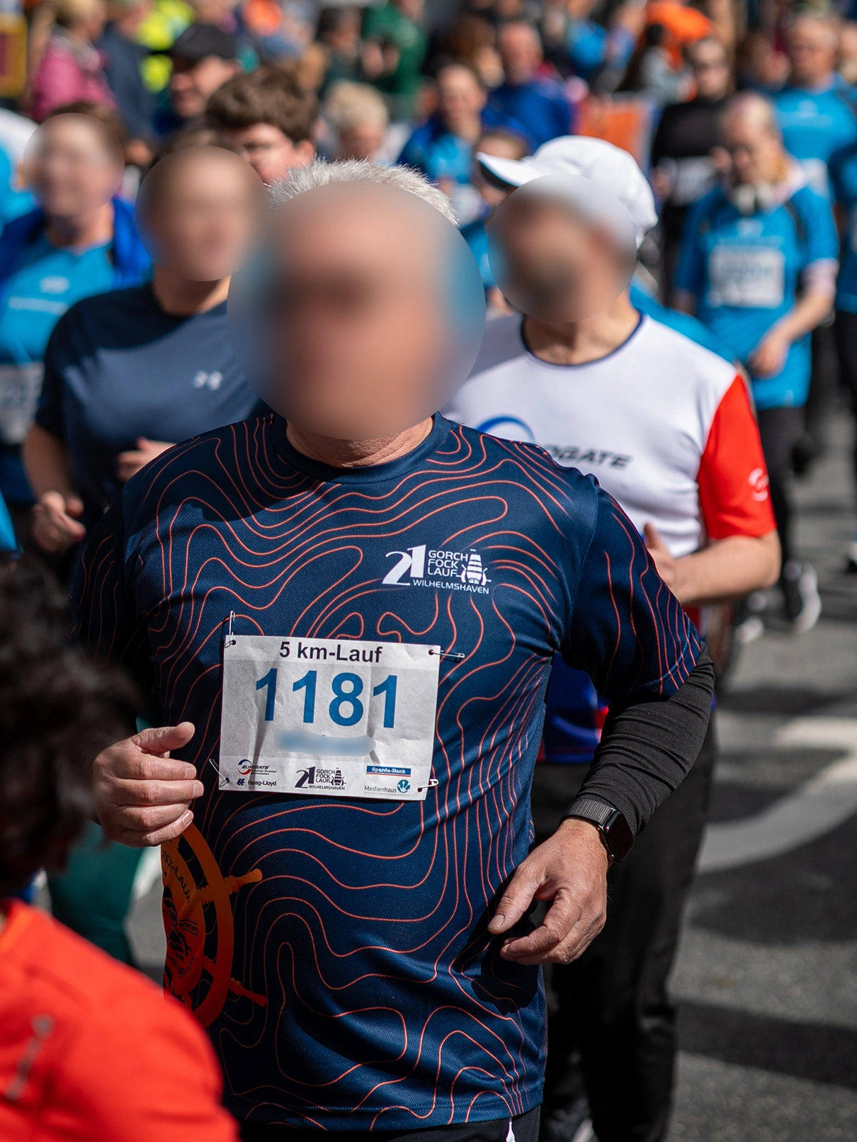 Teilnehmer mit dem Gorch-Fock-Lauf Shirt 2026