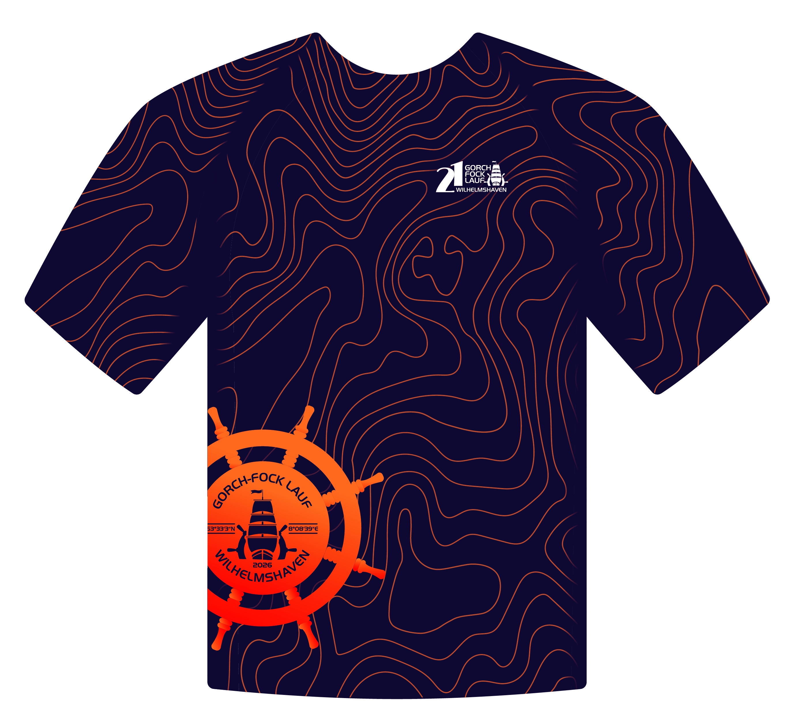 Rückseite des Gorch-Fock-Lauf Laufshirts 2026