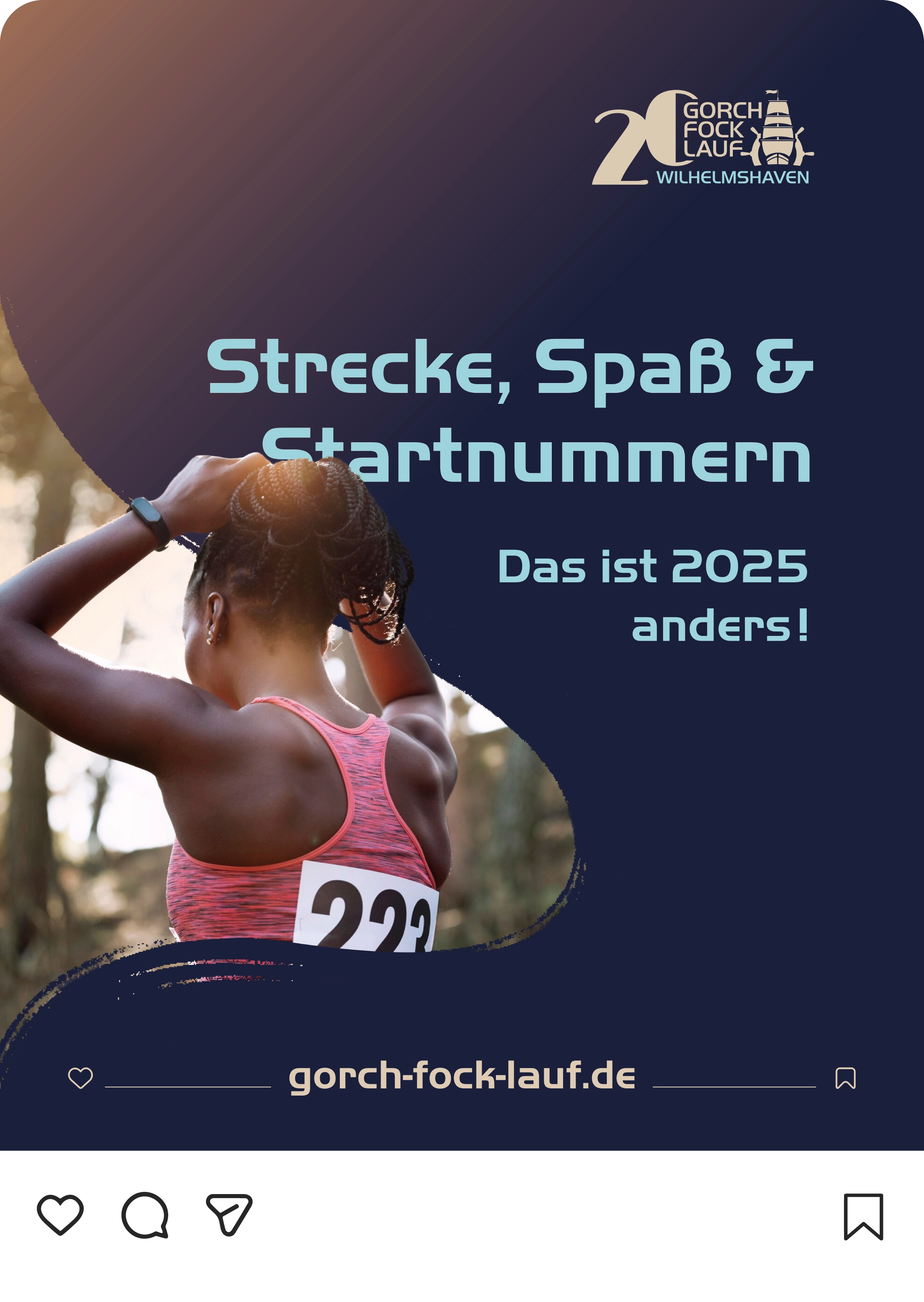 Social-Media-Beitrag des Gorch-Fock-Laufs