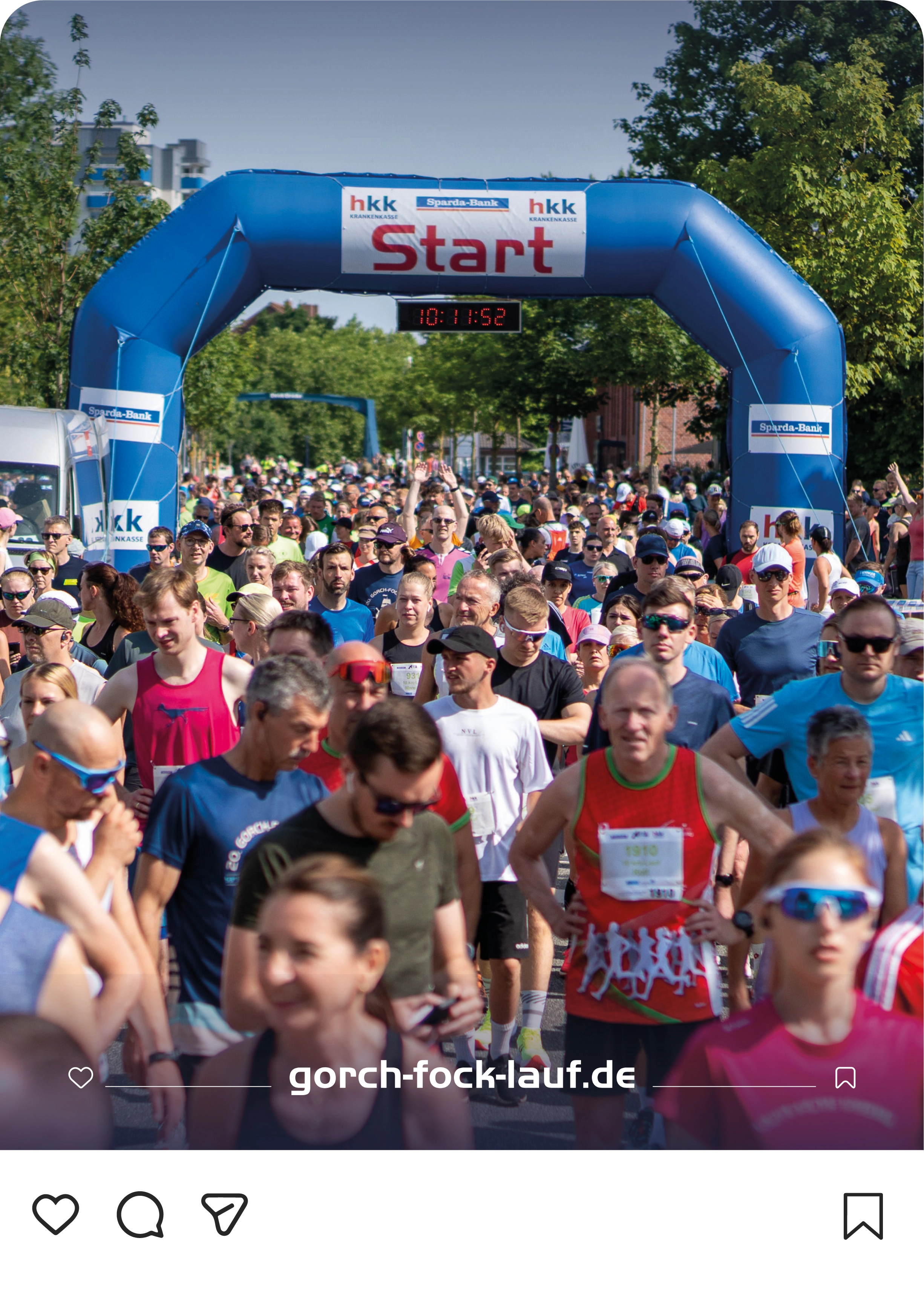 Social-Media-Beitrag des Gorch-Fock-Laufs