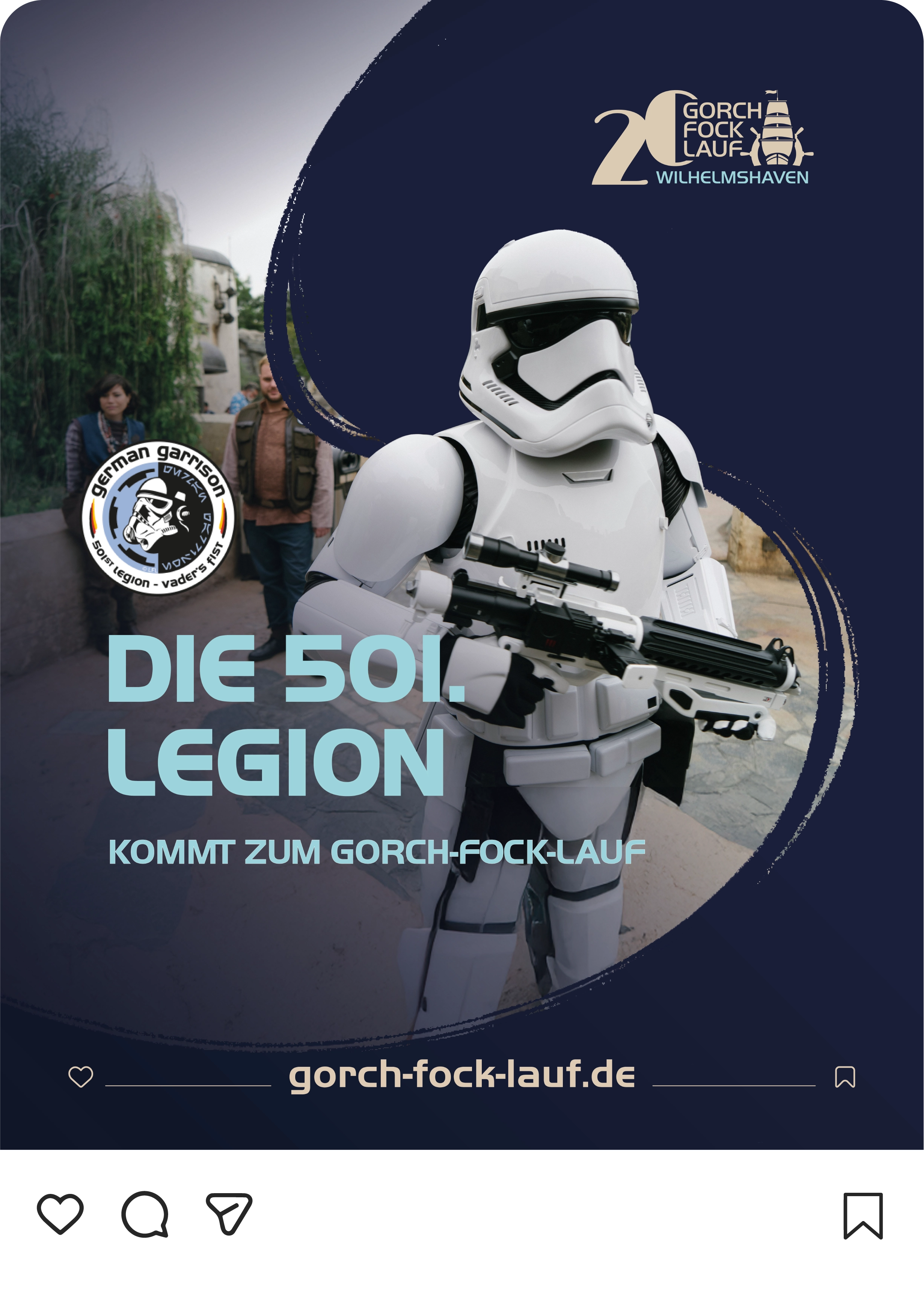 Social-Media-Beitrag des Gorch-Fock-Laufs