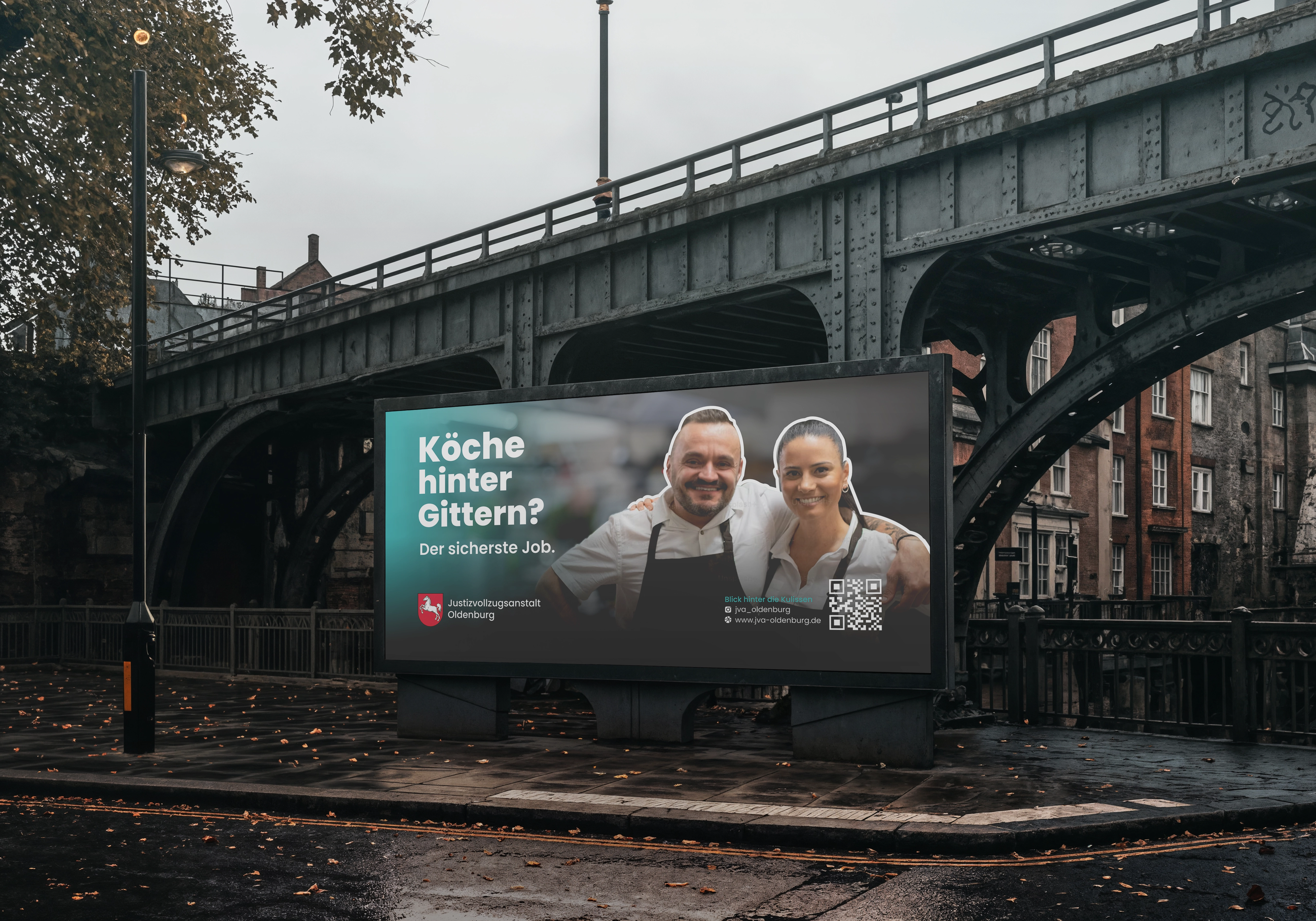 Plakatkampagne der JVA Oldenburg als Außenwerbung