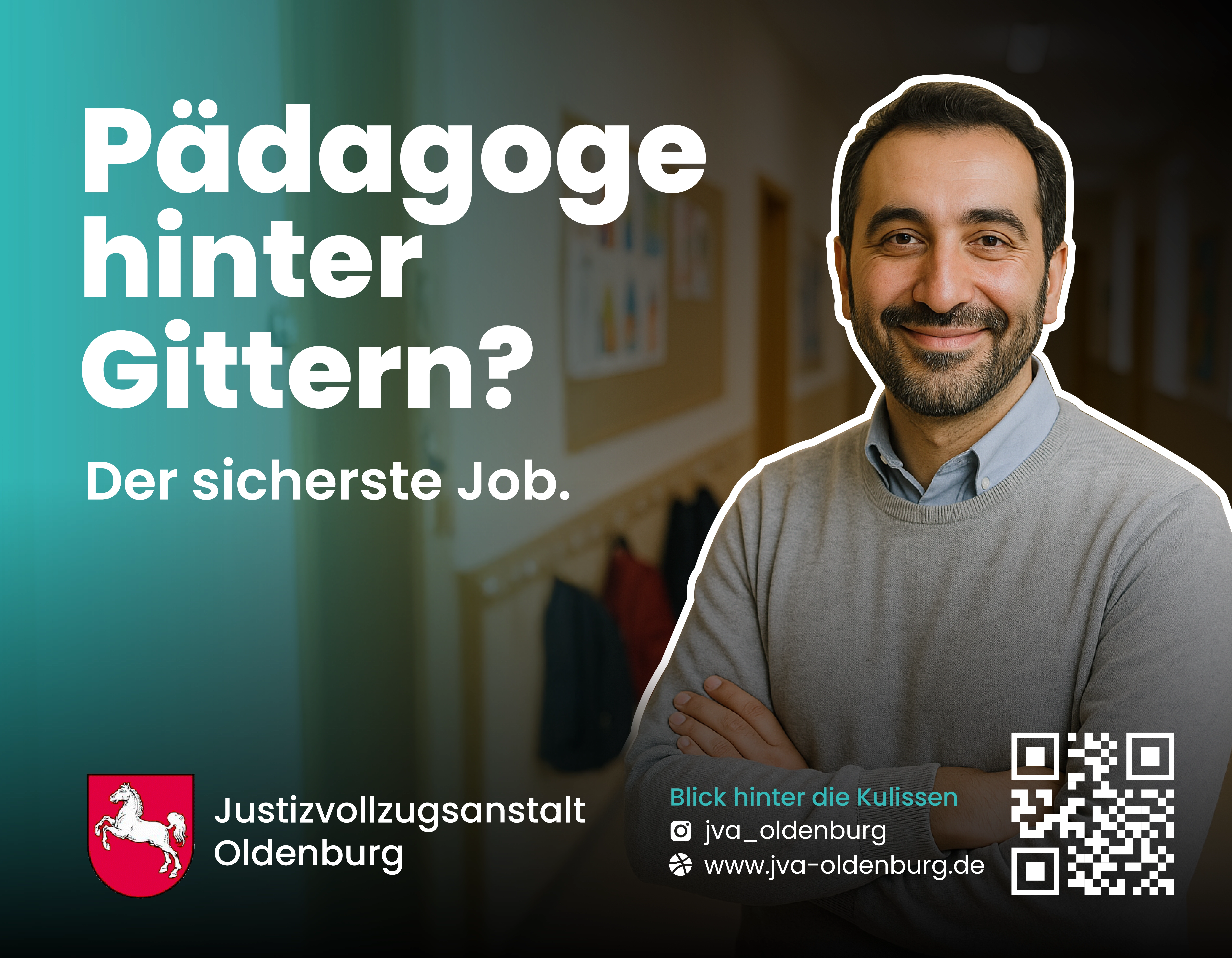Plakat Pädagoge hinter Gittern