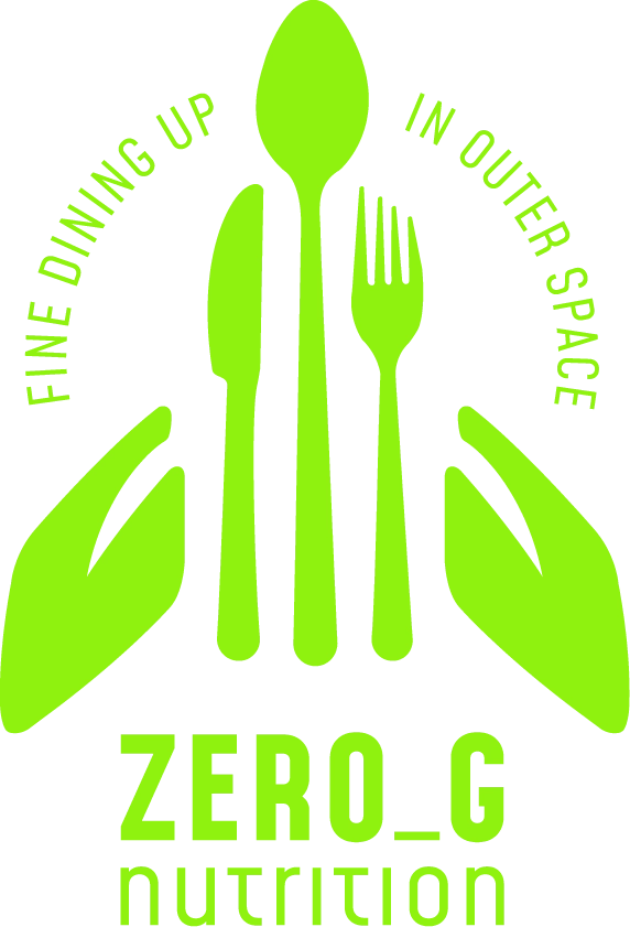 Zero_G nutrition Logo in Hellgrün auf dunkelblauem Hintergrund